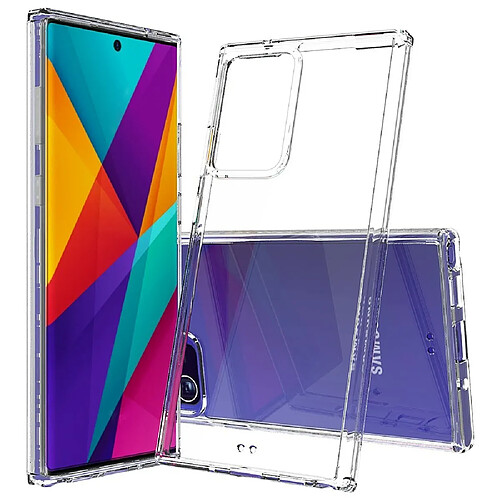 Coque en TPU + acrylique hybride de bord coloré ultra clair anti-rayures transparent pour votre Samsung Galaxy Note 20 Ultra/Note 20 Ultra 5G