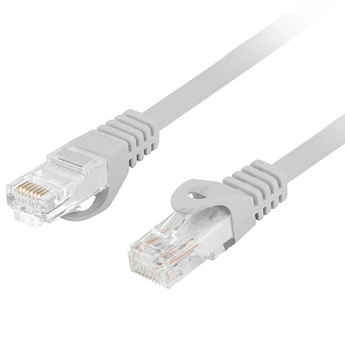 Lanberg Câble réseau Ethernet UTP gris Cat.6 de 0,5 m PCU6-10CU-0050-S