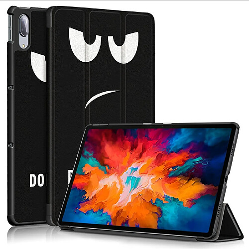 Etui en PU Impression de motifs Veille/Veille avec support tri-pliure ne me touche pas pour votre Lenovo Tab P11 Pro J716/TB-J706F