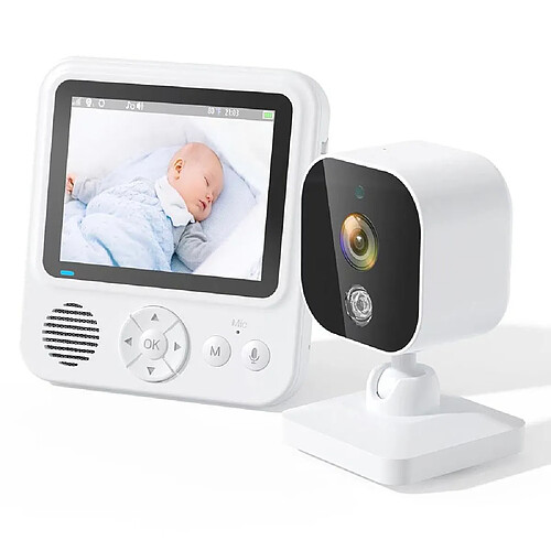 Babyphone Camera Sans Fil Vision Nocturne Écran 2.8 Pouces Audio Bidirectionnel EU Plug YONIS