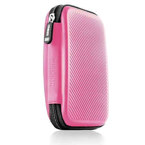 Duronic HDC2 PK étui de Protection Semi Rigide pour Disque Dur, GPS, Batterie Portable, liseuse | Housse pour disques durs externes | Rose | EVA Antichoc | Léger et Compact | 11 x 15 cm