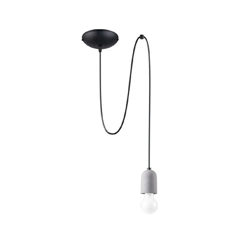 Luminaire Center Suspension Neso PVC,Béton Noir