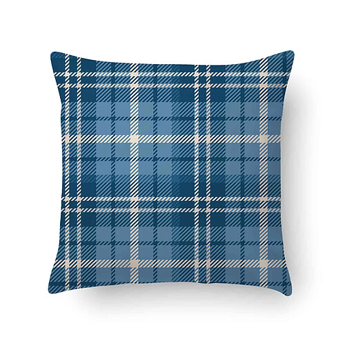 Alter Coussin avec impression numérique, 100% Made in Italy, Coussin de canapé décoratif, amovible et lavable, modèle Tartan - Lila, cm 40x40x5