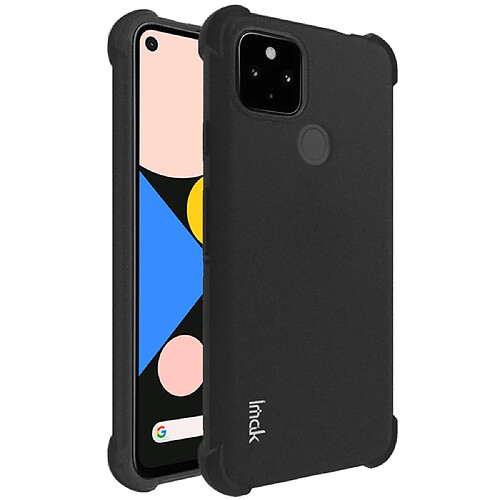 Coque en TPU airbag anti-chute à quatre coussins d'angle noir mat pour votre Google Pixel 4a 5G