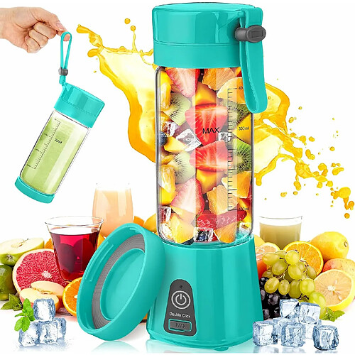 Vendos85 Blender électrique Smoothie 0,4L avec USB rechargeable bleu