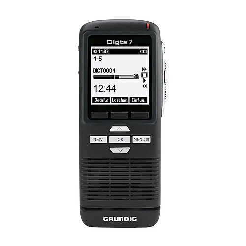 Grundig Digta 7 Slide, Dictaphone Noir avec DigtaSoft One, Typ 702