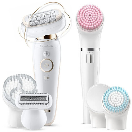 Epilateur rechargeable wet & dry + accessoires - ses9100-3d - BRAUN