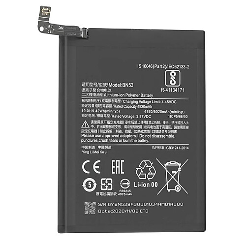 Avizar Batterie Interne pour Xiaomi Redmi Note 9 Pro 5020 mAh Compatible Remplace BN53