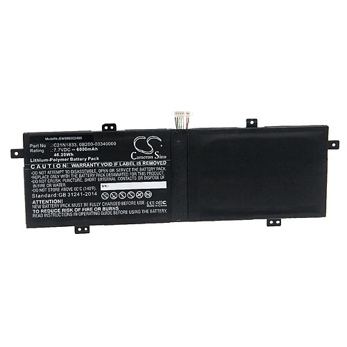 vhbw Batterie compatible avec Asus U4500FB, UX431, UX431DA, UX431DA-2B, UX431FA, UX431FA-2B laptop (6000mAh, 7,7V, Li-polymère)