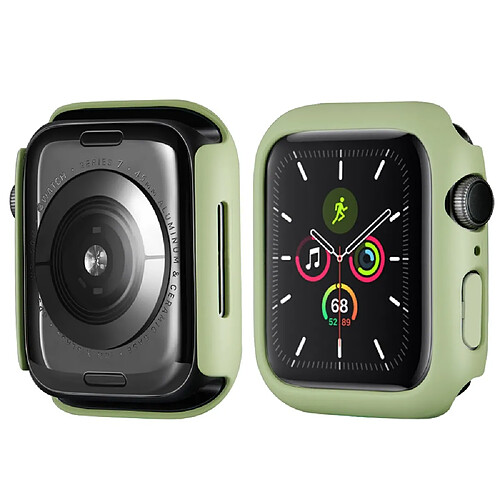 Coque en TPU caoutchouté, vert clair pour votre Apple Watch Series 7 41mm