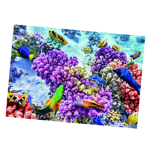 Aquarium Fish Tank Paysage Autocollant Fish Tank Décor de mur Image 122x46cm