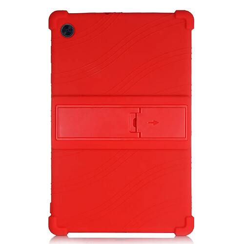 Coque en silicone souple avec béquille coulissante rouge pour votre Lenovo Tab M10 HD Gen 2 TB-X306