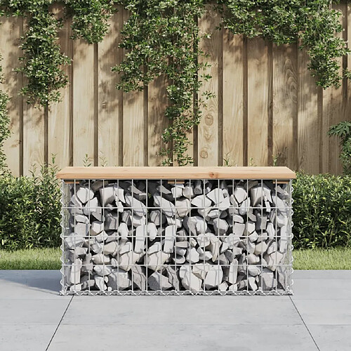 vidaXL Banc de jardin design de gabion 83x31,5x42cm bois massif de pin