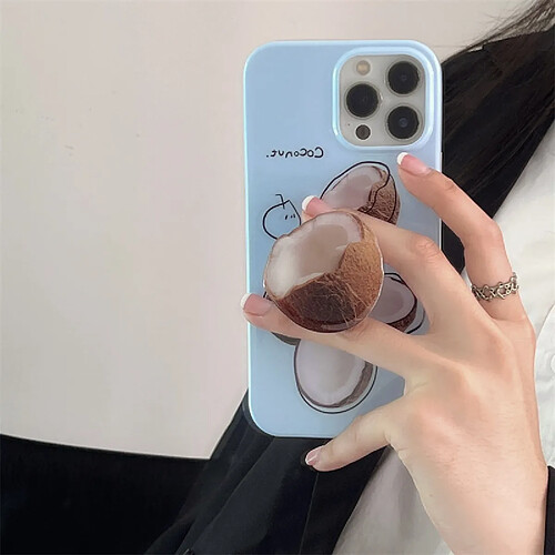 GUPBOO Étui pour iPhone12Pro Boisson d'été à la noix de coco Coque de téléphone simple en silicone