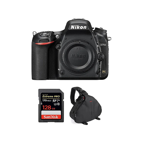 NIKON D750 Body + SANDISK Extreme Pro 128GB 170MB/s SDXC + camera Bag