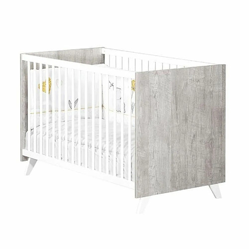 Baby Price Lit Bébé style scandinave 120 x 60 cm - Gris