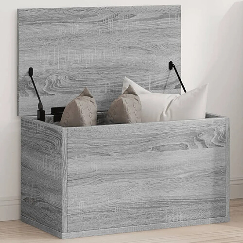 vidaXL Boîte de rangement sonoma gris 60x35x35 cm bois d'ingénierie