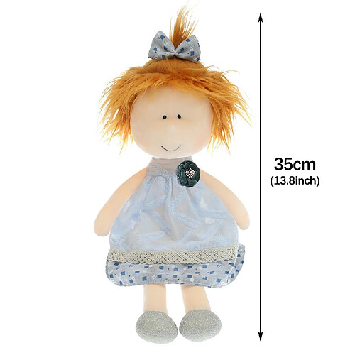 Universal Chiffon fait à la main de 35cm pour la décoration de la maison et le design d'intérieur 14 pouces cadeau jouet coussin coussin poupée cadeau pour les enfants fille | Oreiller de luxe (bleu)