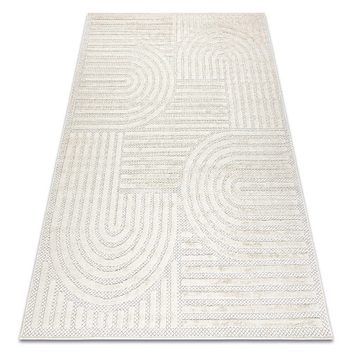 RUGSX Tapis SANTO SIZAL 0989 géométrique blanc 140x190 cm