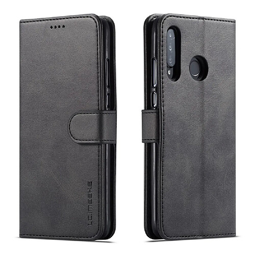 Etui en PU avec un support noir pour votre Huawei P30 Lite