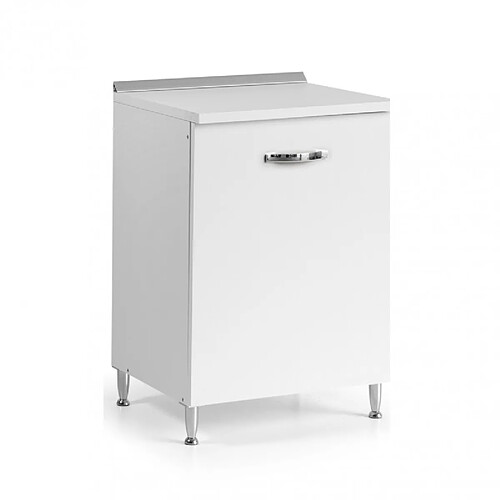 Webmarketpoint Base pour cuisine avec 1 porte en frêne blanc Cm 60x50xH 85