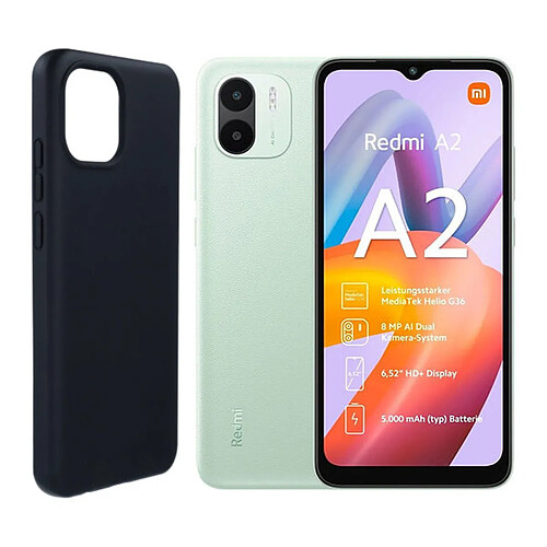 Coque de protection souple silicone Noir pour Xiaomi Redmi A2 6.52" - VISIODIRECT -