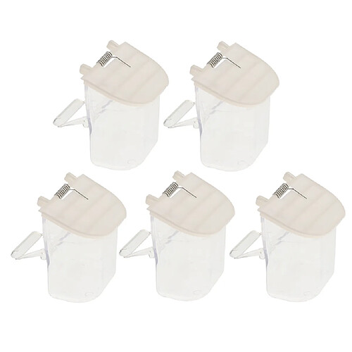 5pcs chargeur de graines pour oiseaux pour cage, conteneur de nourriture pour le fourrage automatique de perroquet