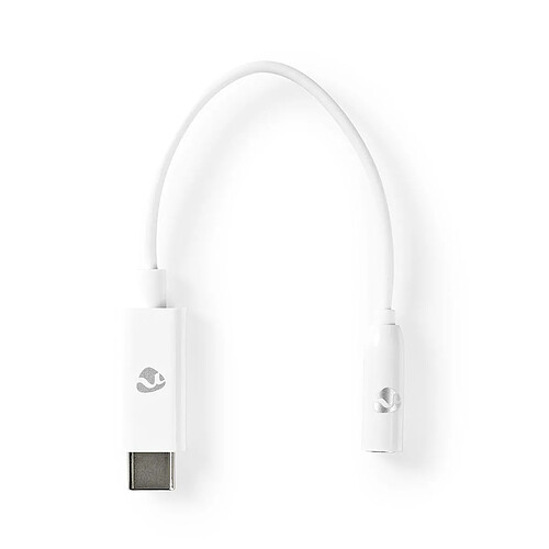 NEDIS Adaptateur USB-C USB-C Mâle vers 3,5 mm Femelle 0,15 m Blanc