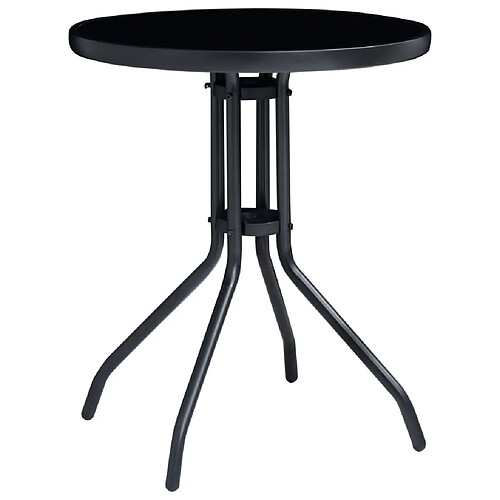 Maison Chic Mobilier de bistro et chaises de jardin 3 pcs Noir et anthracite -GKD321074