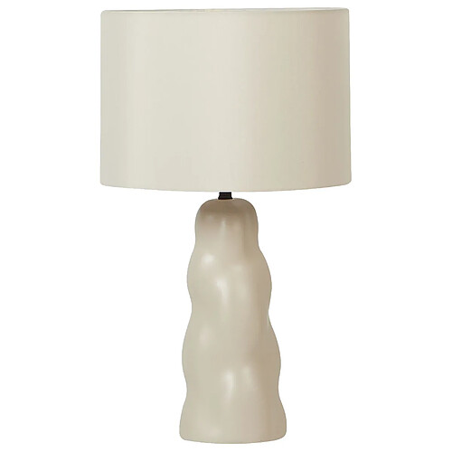 Beliani Lampe à poser en céramique beige VILAR