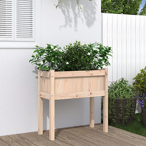 vidaXL Jardinières avec pieds 70x31x70 cm bois de pin massif