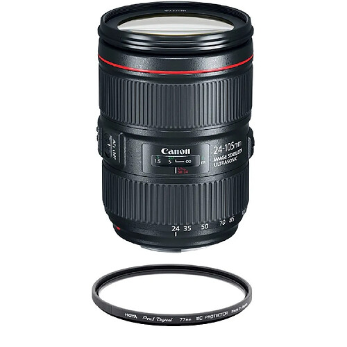 CANON EF 24-105mm F4L IS II USM (White Box) + HOYA 77mm PRO 1D Protector