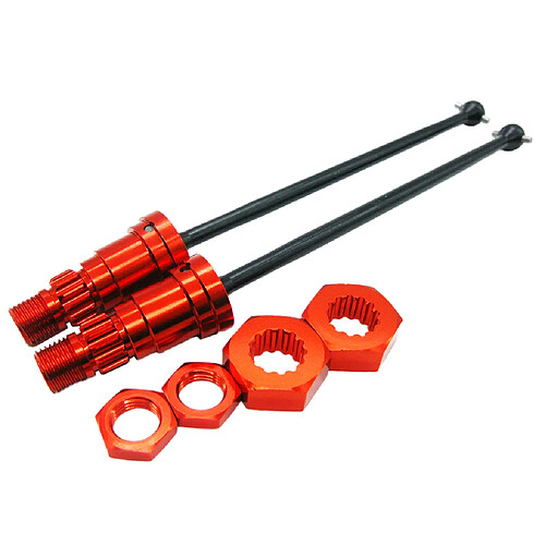 2pcs 1/5 Arbres De Transmission Universels Avant Arrière Pour Traxxas X-Maxx Red