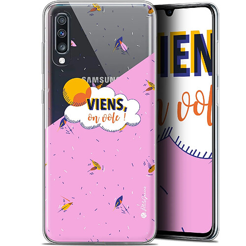 Caseink Coque Pour Samsung Galaxy A70 (6.7 ) [Gel HD Collection Petits Grains ? Design VIENS, On Vole ! - Souple - Ultra Fin - Imprimé en France]