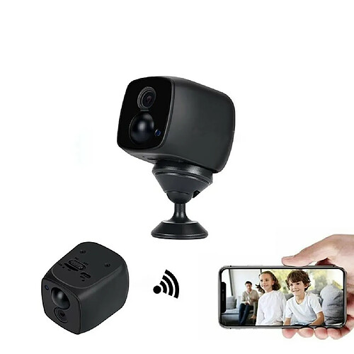 Mini caméra de surveillance 6 LED IR WIFI intelligente, détection de mouvement à partir de 20 mètres + Carte micro SD 128go