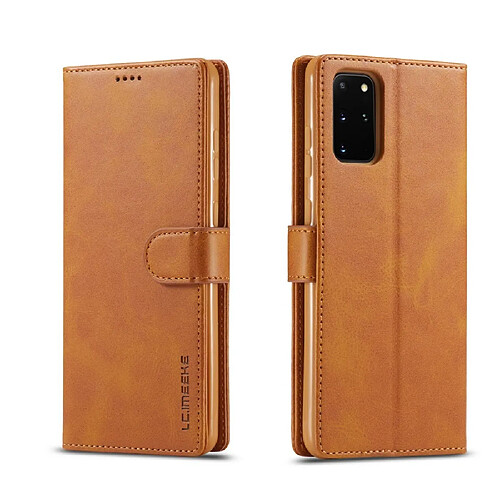 Etui en PU avec support marron pour Samsung Galaxy S20 Plus