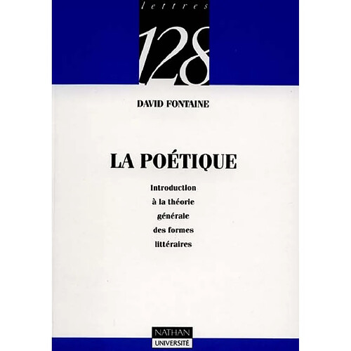 La Poétique : introduction à la théorie générale des formes littéraires · Occasion