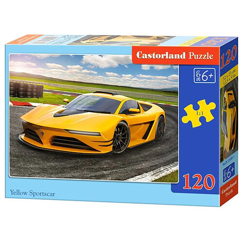 Yellow Sportscar, Puzzle 120 Teile - Castorland