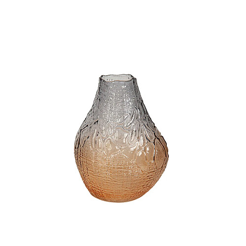 Vase Romimex Gris Ambre verre 14 x 19 x 14 cm