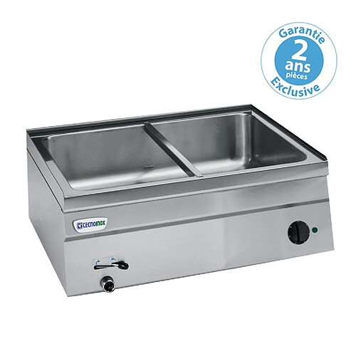 Bain-marie GN 2/1 Électrique à Poser - Gamme 600 - Tecnoinox