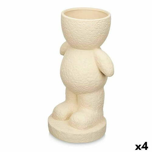 Gift Decor Figurine Décorative Beige Dolomite 19 x 31 x 15 cm (4 Unités) Vase