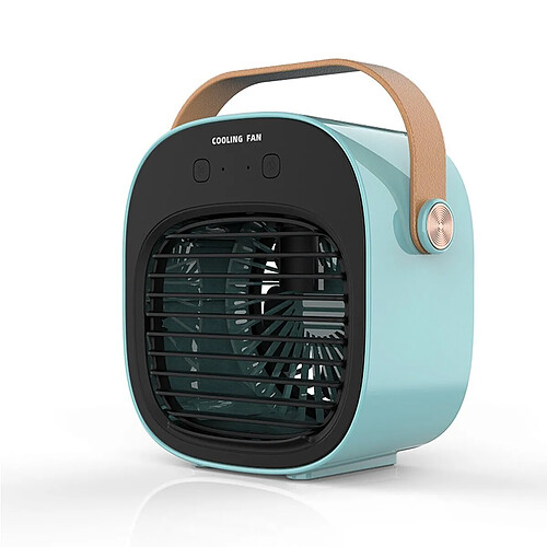 (Bleu, 2400mAh) Mini Ventilateur De Refroidissement à 3 Vitesses Humidification Par Pulvérisation Ventilateur De Table d'été Rechargeable Portable Pour Les Voyages En Plein Air