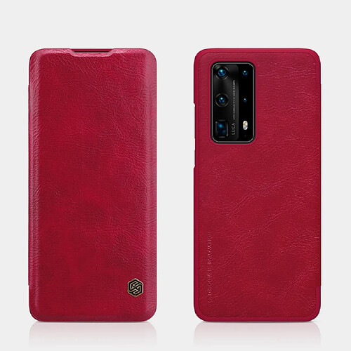 Etui en PU rouge pour votre Huawei P40 Pro Plus