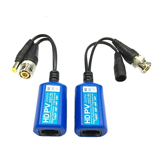 Wewoo Balun vidéo 2 PCS Anpwoo 215PV 2 dans 1 Power + HD-CVI / AHD / CVI Transmetteur passif torsadé