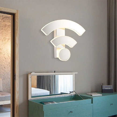 Universal Applique murale acrylique WiFi 11W LED lumière d'allée d'hôtel blanche lampe de chevet de chambre (lumière blanche)