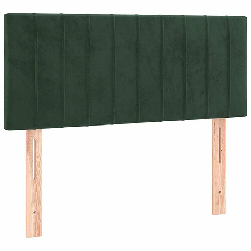 Maison Chic Tête de lit moderne pour chambre - Décoration de lit Vert foncé 100x5x78/88 cm Velours -MN14067