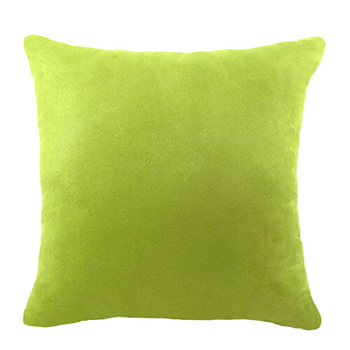 Couvre-oreiller en daim velours de couleur unie Throw Taie d'oreiller vert-45x45cm