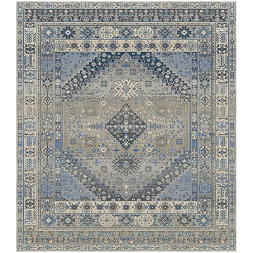 ICONIK INTERIOR Tapis Oriental Vintage - (290x200 cm) - Anar Bleu