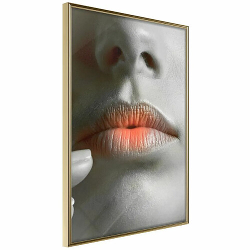 Paris Prix Affiche Murale Encadrée Ombre Lips 30 x 45 cm Or