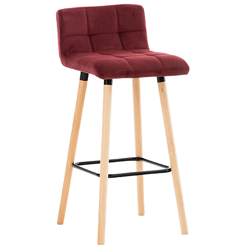 Non Tabouret de bar en velours Lincoln